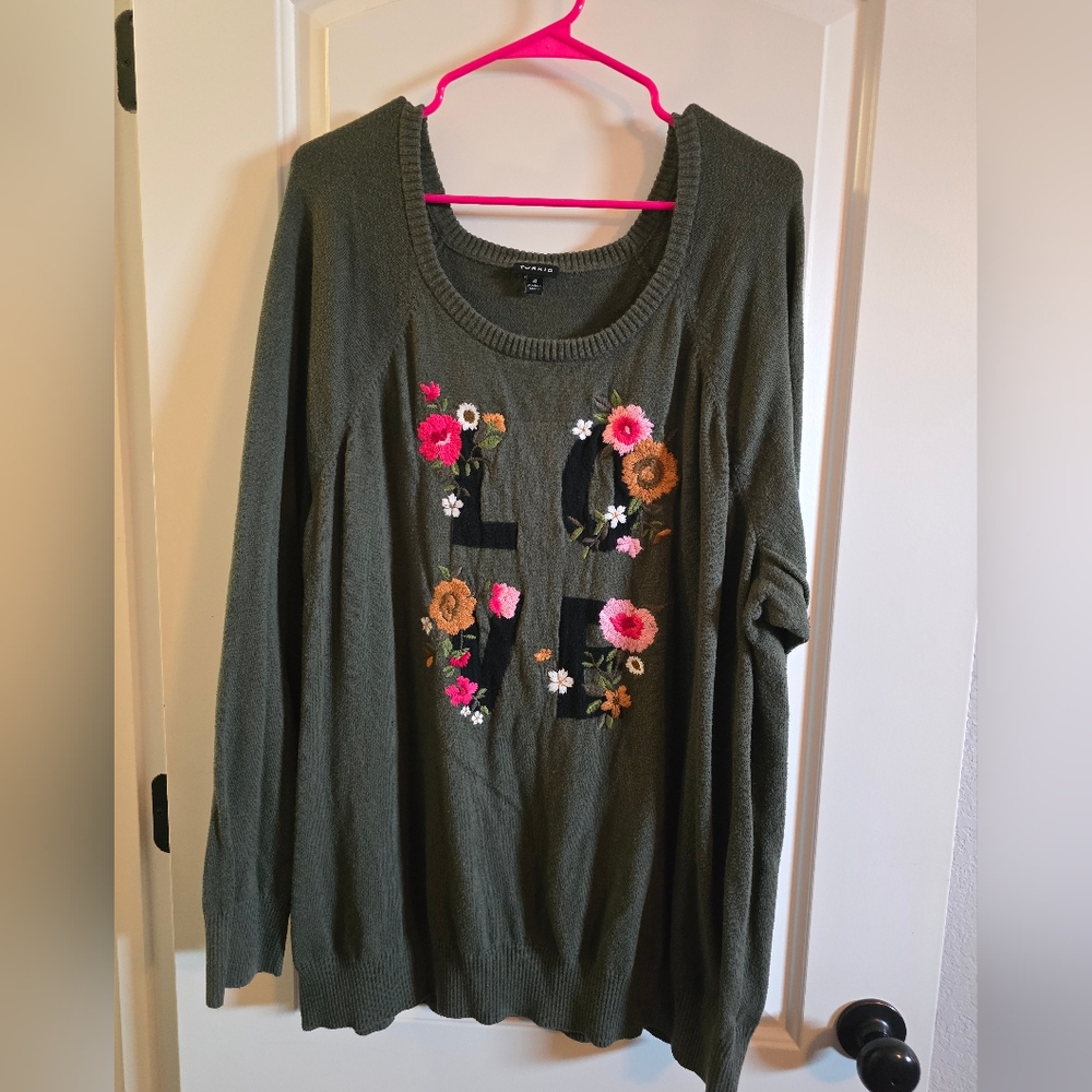 Torrid Dark Green Knit Sweater